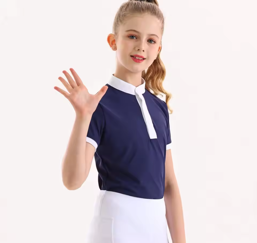 Zomer Paardensport T-shirt voor Kinderen – Sneldrogend en Hoog Elastisch