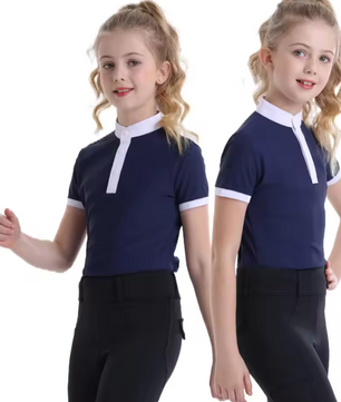 Zomer Paardensport T-shirt voor Kinderen – Sneldrogend en Hoog Elastisch