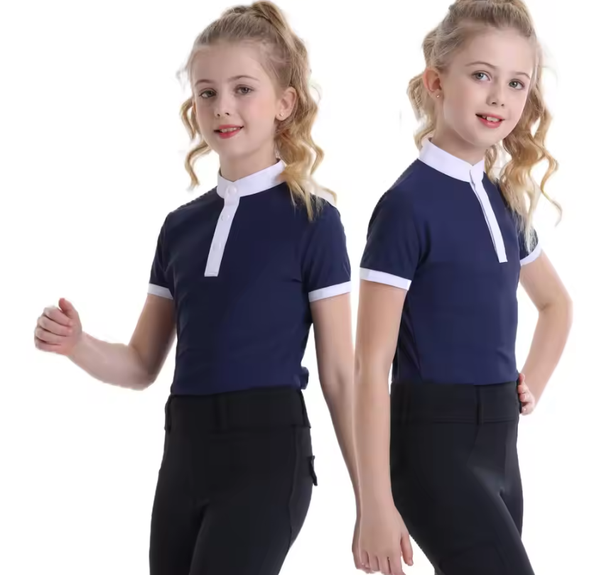 Zomer Paardensport T-shirt voor Kinderen – Sneldrogend en Hoog Elastisch