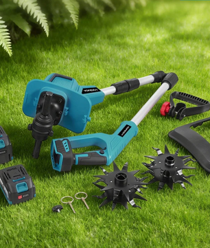 Draadloze Elektrische Tuinfrees Cultivator – Borstelloze Motor, 1500 W, Accu Tuinmachine
