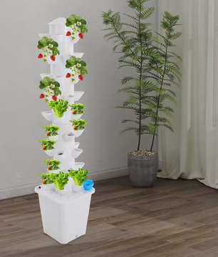 Hydrocultuur Toren Kweeksysteem – 45 Plantplaatsen, Verticale Hydrocultuur Kweekset met Waterpomp