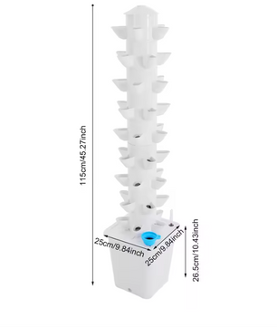 Hydrocultuur Toren Kweeksysteem – 45 Plantplaatsen, Verticale Hydrocultuur Kweekset met Waterpomp