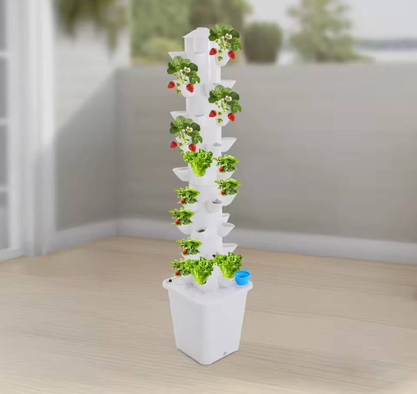 Hydrocultuur Toren Kweeksysteem – 45 Plantplaatsen, Verticale Hydrocultuur Kweekset met Waterpomp