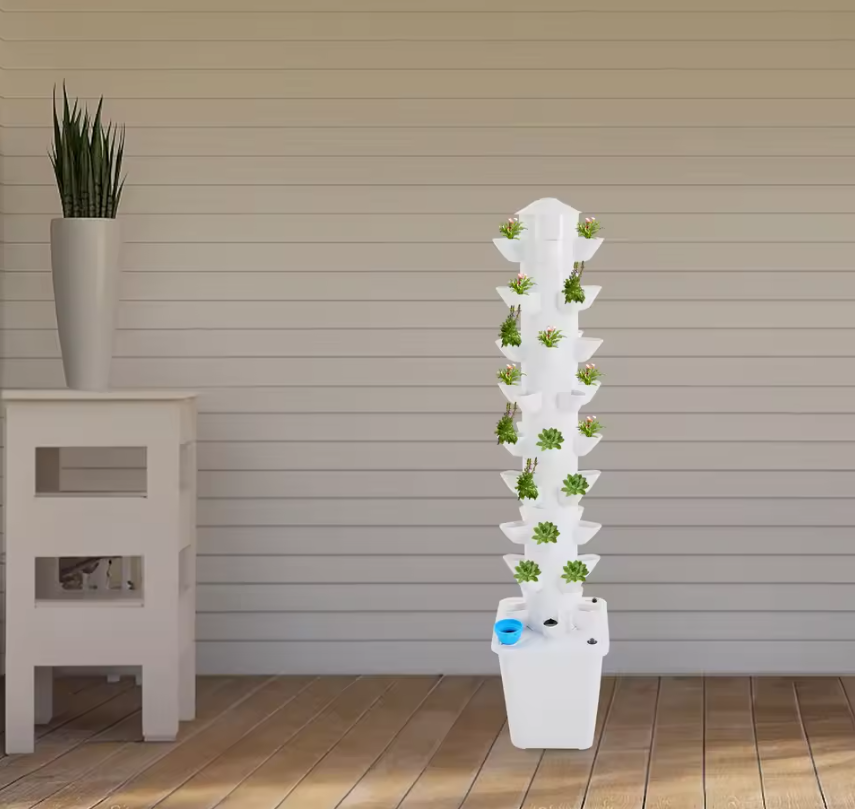 Hydrocultuur Toren Kweeksysteem – 45 Plantplaatsen, Verticale Hydrocultuur Kweekset met Waterpomp