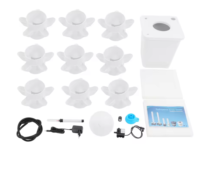 Hydrocultuur Toren Kweeksysteem – 45 Plantplaatsen, Verticale Hydrocultuur Kweekset met Waterpomp