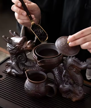 Chinese Kung Fu Thee Set – Semi-automatische Theepot met Magnetisch Schenksysteem, Creatief en Traditioneel Design