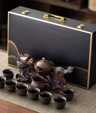 Chinese Kung Fu Thee Set – Semi-automatische Theepot met Magnetisch Schenksysteem, Creatief en Traditioneel Design