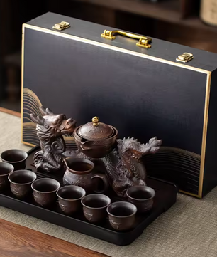 Chinese Kung Fu Thee Set – Semi-automatische Theepot met Magnetisch Schenksysteem, Creatief en Traditioneel Design