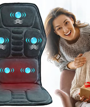 Massage Stoelkussen met Verwarming – Full Body Vibratie Massage voor Rug, Thuis, Kantoor en Auto