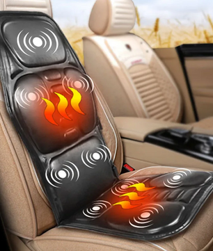 Elektrisch Massage Stoelkussen met 9 Motoren – Rug, Nek en Lenden Massage met Verwarming, Voor Thuis en Auto