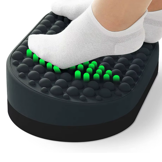 Ergonomische Voetsteun met Massage – Onder Bureau Voetenbank van Siliconen en EVA, Comfort en Ontspanning