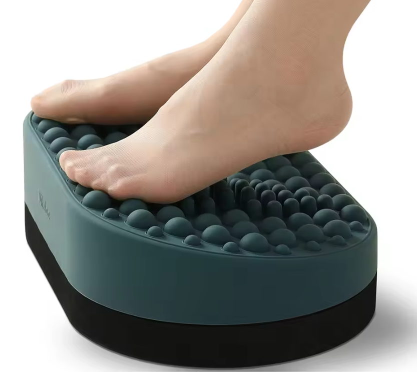 Ergonomische Voetsteun met Massage – Onder Bureau Voetenbank van Siliconen en EVA, Comfort en Ontspanning
