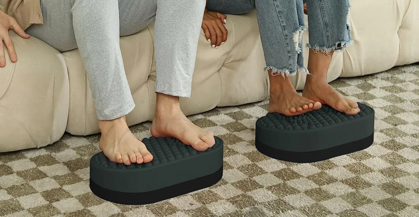 Ergonomische Voetsteun met Massage – Onder Bureau Voetenbank van Siliconen en EVA, Comfort en Ontspanning
