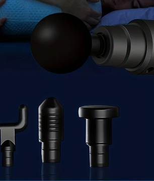 Massage Gun met LED Display – Draadloze Spiermassager met 4 Opzetstukken voor Deep Tissue