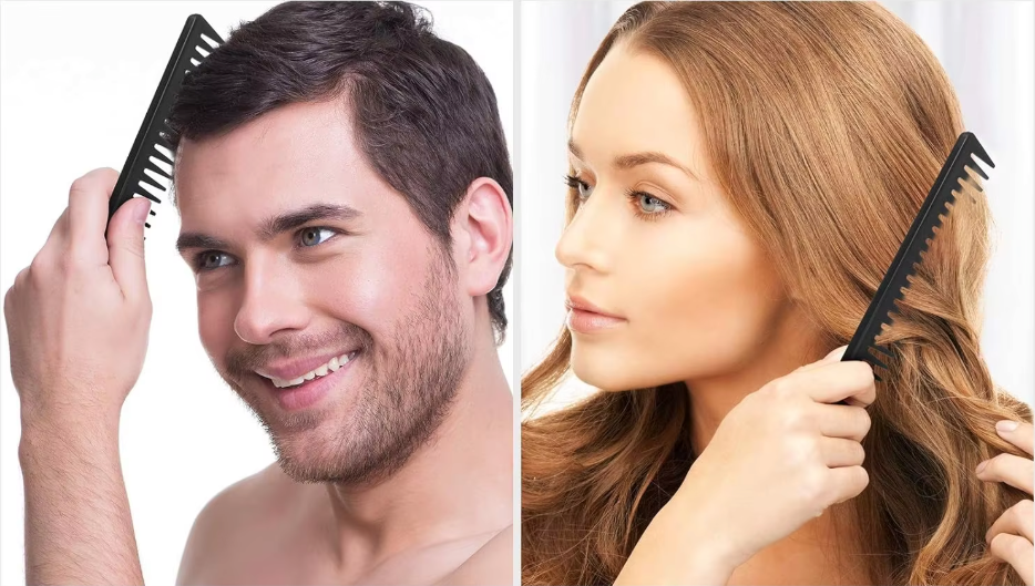 4-delige Carbon Kammen Set – Professionele Haar Kammen voor Styling en Hoofdmassage