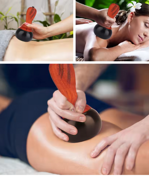 Elektrische Gua Sha Massager met Warmte – Bianstone Massage Tool voor Gezicht en Lichaam