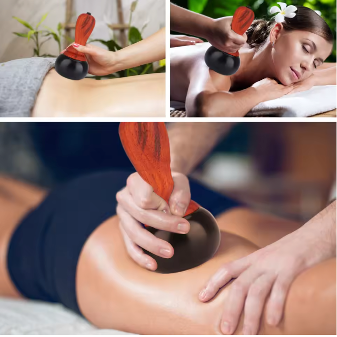 Elektrische Gua Sha Massager met Warmte – Bianstone Massage Tool voor Gezicht en Lichaam