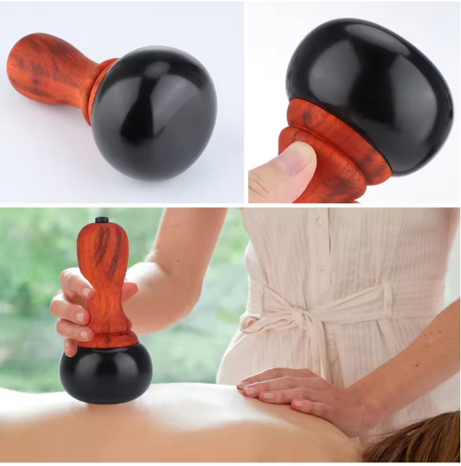 Elektrische Gua Sha Massager met Warmte – Bianstone Massage Tool voor Gezicht en Lichaam