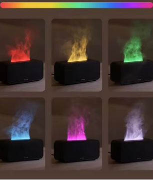 Flame Aroma Diffuser en Luchtbevochtiger – Mini LED Vlam Effect met Essentiële Oliën en Timer