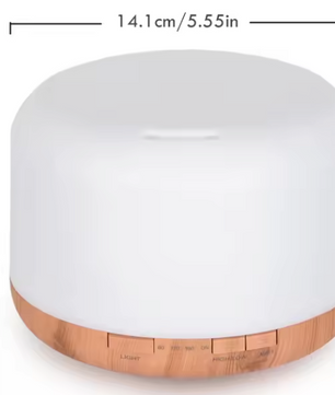 Mini Aroma Diffuser met Houtlook – USB Luchtbevochtiger 500ml met LED Sfeerverlichting