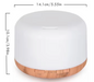 Mini Aroma Diffuser met Houtlook – USB Luchtbevochtiger 500ml met LED Sfeerverlichting