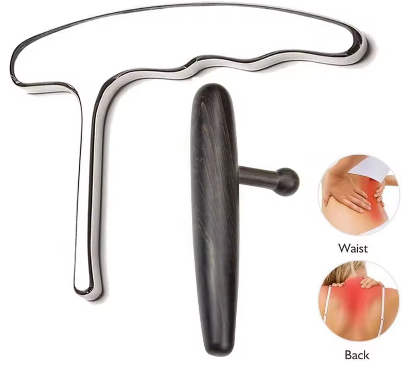 Trigger Point Massager van Sandelhout – Acupressuur Tool voor Spierknopen en Diepe Massage