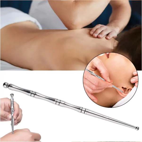 Acupressuur Pen van RVS – Trigger Point Massager voor Gezicht en Reflexologie