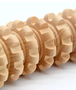 Houten Massage Roller Stick – Handheld Trigger Point Massager met 12 Wielen