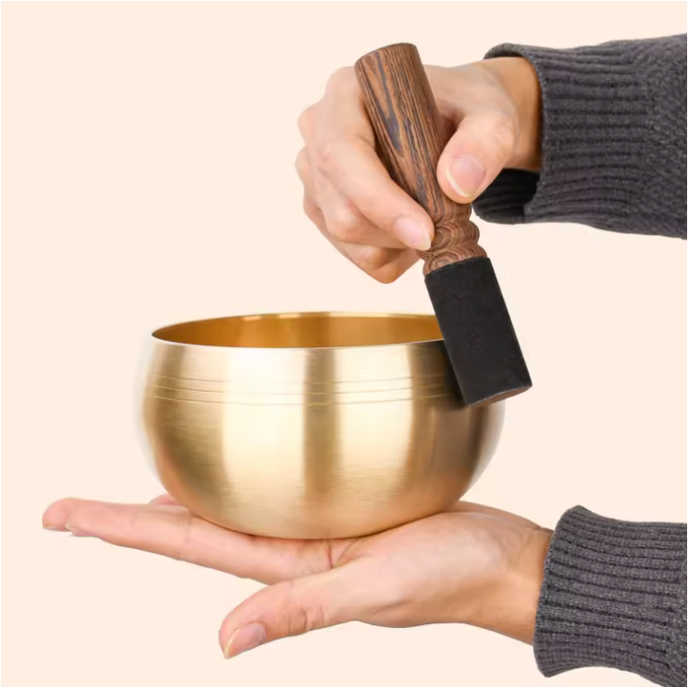 Tibetaanse Klankschaal – Messing Zangkom voor Meditatie, Yoga en Sound Healing