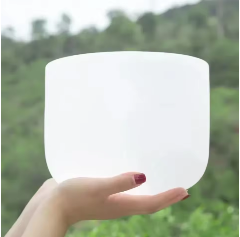 Kristallen Klankschaal 20 cm 432Hz – Quartz Zangkom voor Meditatie, Yoga en Sound Healing