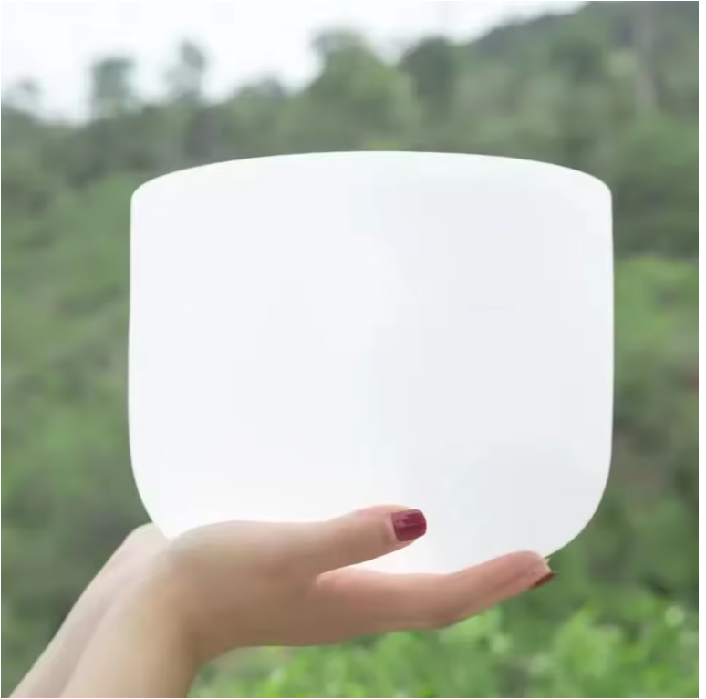 Kristallen Klankschaal 20 cm 432Hz – Quartz Zangkom voor Meditatie, Yoga en Sound Healing