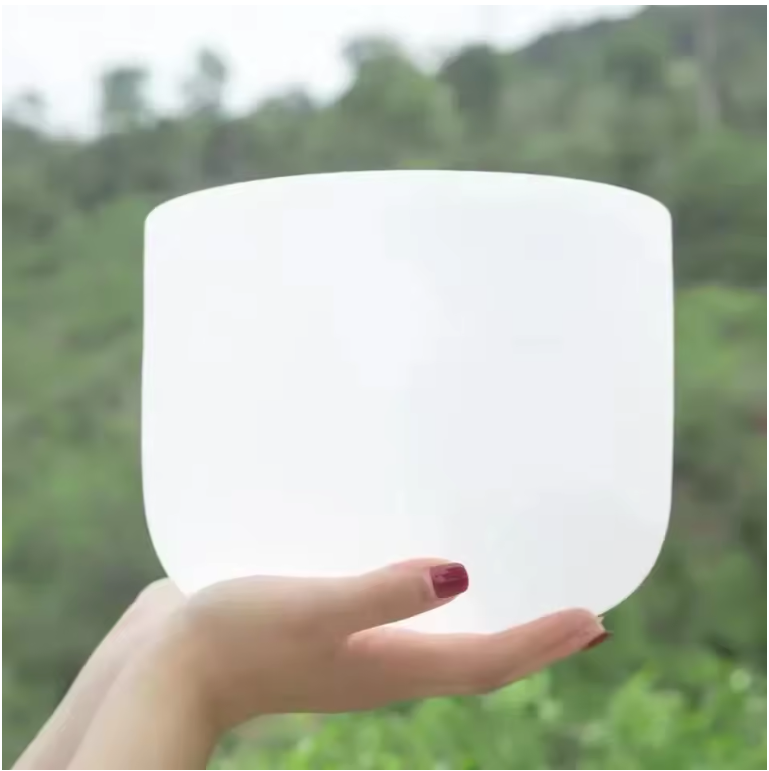 Kristallen Klankschaal 20 cm 432Hz – Quartz Zangkom voor Meditatie, Yoga en Sound Healing