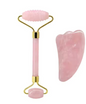 Rozenkwarts Gezichtsroller en Gua Sha Set – Natuurlijke Massage Tools voor Gezichtsverzorging en Ontspanning