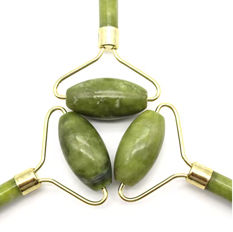 Jade Gezichtsroller Dubbelzijdig – Natuurlijke Jade Massage Roller voor Gezicht, Nek en Lichaam