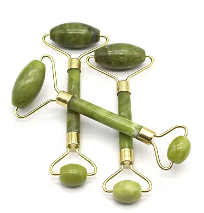 Jade Gezichtsroller Dubbelzijdig – Natuurlijke Jade Massage Roller voor Gezicht, Nek en Lichaam