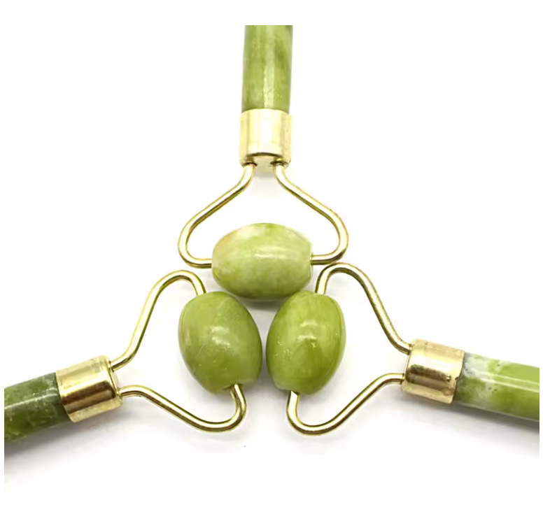 Jade Gezichtsroller Dubbelzijdig – Natuurlijke Jade Massage Roller voor Gezicht, Nek en Lichaam
