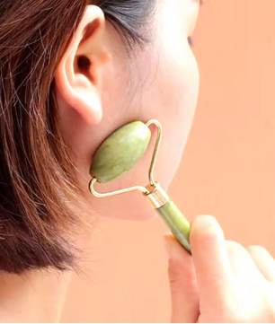 Jade Gezichtsroller Dubbelzijdig – Natuurlijke Jade Massage Roller voor Gezicht, Nek en Lichaam