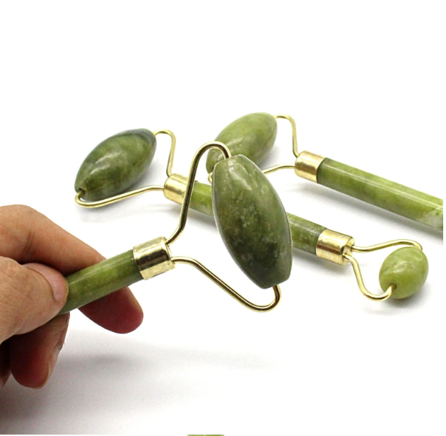 Jade Gezichtsroller Dubbelzijdig – Natuurlijke Jade Massage Roller voor Gezicht, Nek en Lichaam