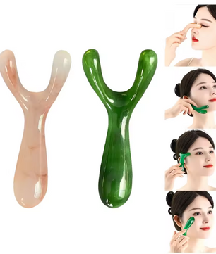 Y-Vorm Gua Sha Gezichtstool – Resin Face Lifting Massage Tool voor Neus en Gezicht