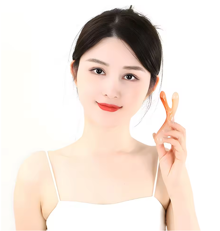 Y-Vorm Gua Sha Gezichtstool – Resin Face Lifting Massage Tool voor Neus en Gezicht