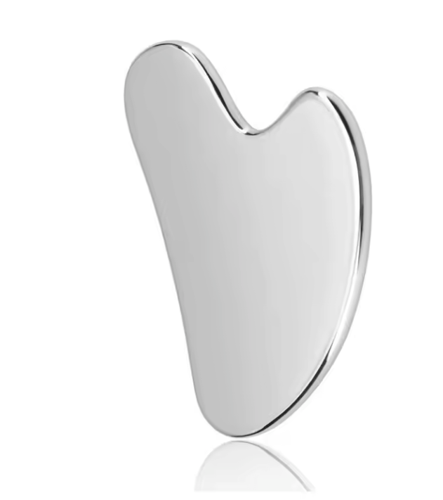 RVS Gua Sha Tool – Roestvrijstalen Massage Scraper voor Gezicht, Nek en Lichaam