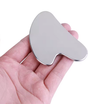 RVS Gua Sha Tool – Roestvrijstalen Massage Scraper voor Gezicht, Nek en Lichaam