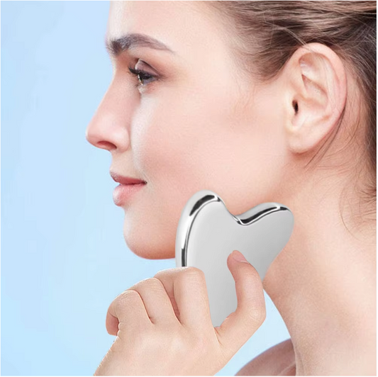 RVS Gua Sha Tool – Roestvrijstalen Massage Scraper voor Gezicht, Nek en Lichaam