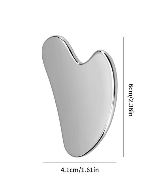 RVS Gua Sha Tool – Roestvrijstalen Massage Scraper voor Gezicht, Nek en Lichaam