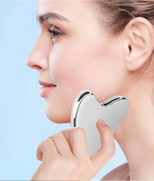 RVS Gua Sha Tool – Roestvrijstalen Massage Scraper voor Gezicht, Nek en Lichaam