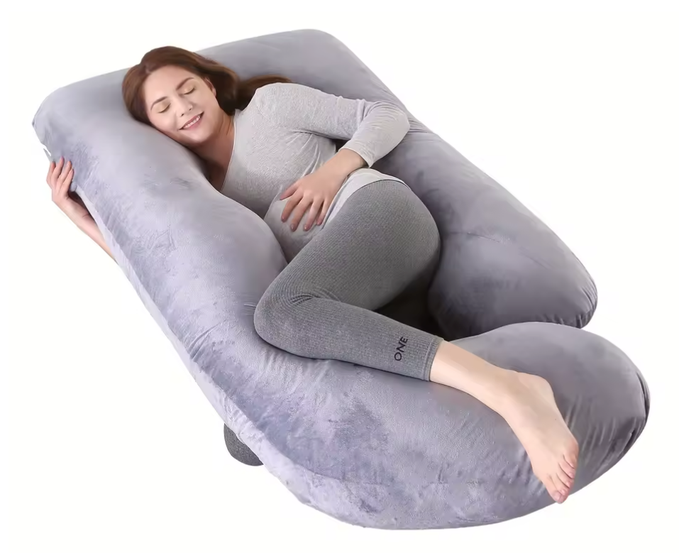 G-Vorm Zwangerschapskussen – Afneembaar Body Pillow met Lendensteun