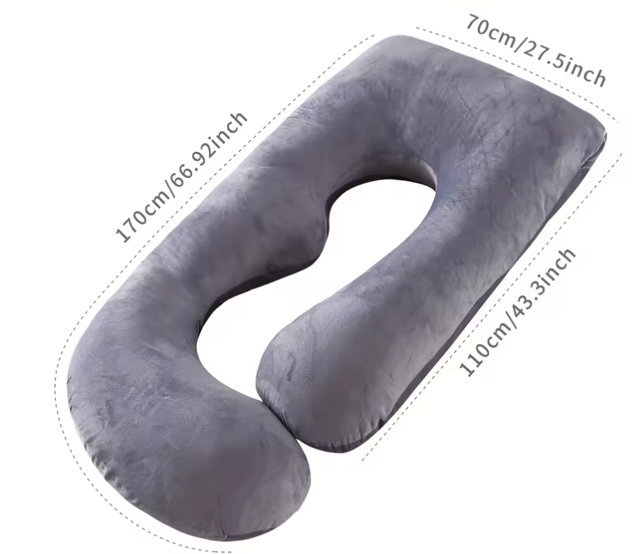 G-Vorm Zwangerschapskussen – Afneembaar Body Pillow met Lendensteun