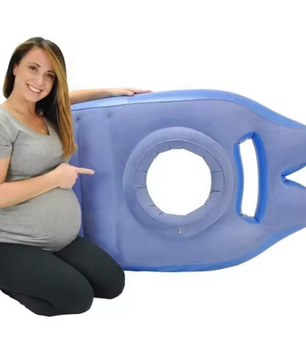Opblaasbaar Zwangerschapskussen – Comfort Matras met Buikuitsparing 170x65 cm