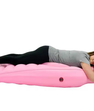 Opblaasbaar Zwangerschapskussen – Comfort Matras met Buikuitsparing 170x65 cm