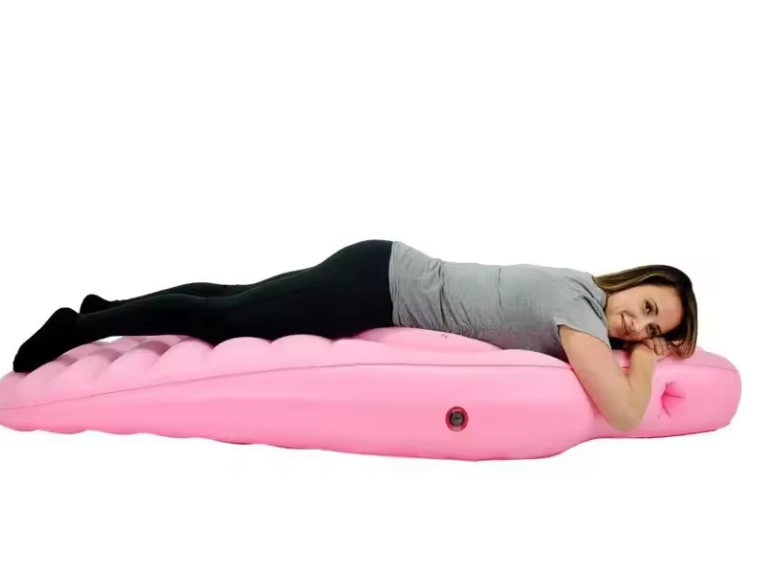 Opblaasbaar Zwangerschapskussen – Comfort Matras met Buikuitsparing 170x65 cm
